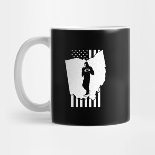 Ohio Bigfoot American Flag Mug